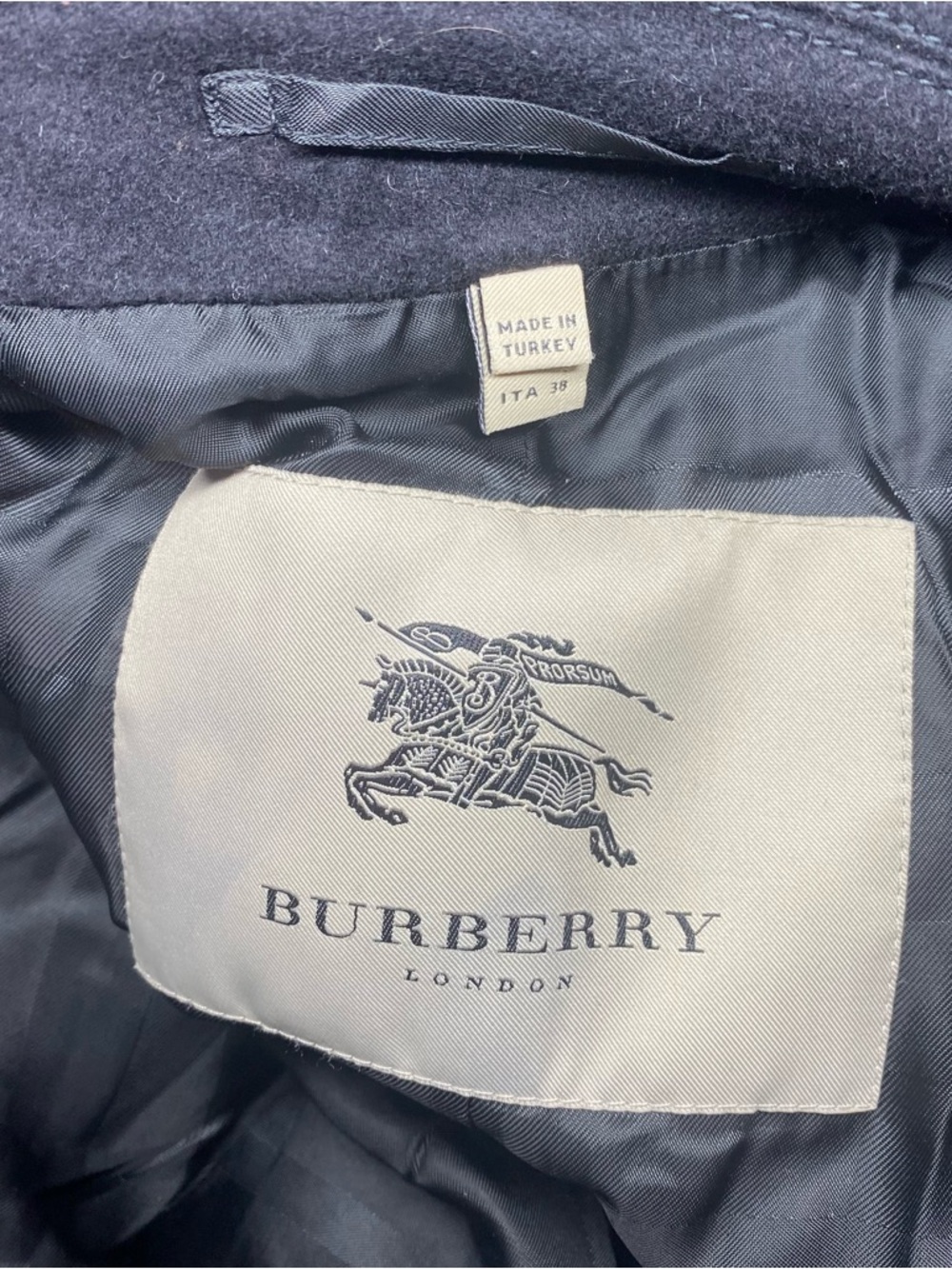 Burberry London Wool Cashmere Peacoat Women’s US 4 Black Double Breasted Luxury - Picture 3 of 16